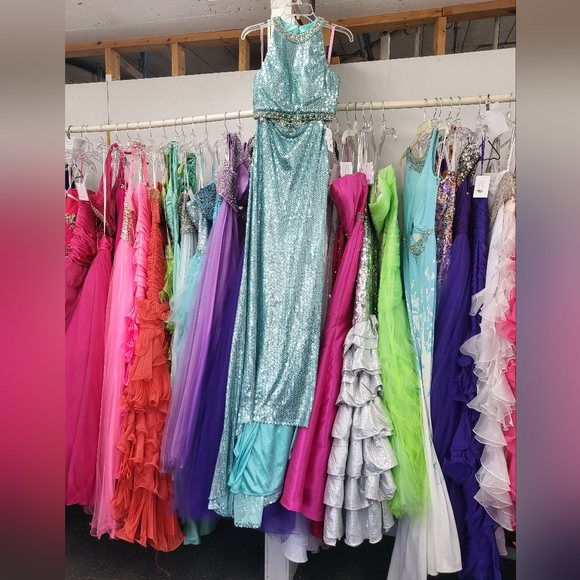 2 Piece Sparkly Prom Dress by Blush Prom - Picture 1 of 4